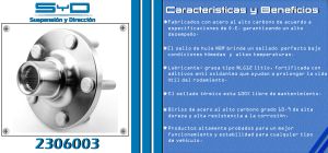 MAZA PARA RUEDA CHRYSLER-DODGE-HYUNDAI NEON 2306003-SYD