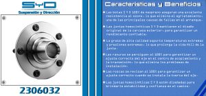 MAZA PARA RUEDA CHRYSLER-DODGE-HYUNDAI CALIBER 2306032-SYD