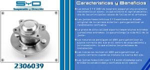 MAZA PARA RUEDA 2306039-SYD