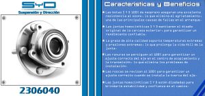 MAZA PARA RUEDA CHRYSLER-DODGE-HYUNDAI 200 2306040-SYD