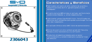 MAZA PARA RUEDA CHRYSLER-DODGE-HYUNDAI JOURNEY 2306043-SYD