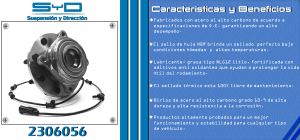 MAZA PARA RUEDA CHRYSLER-DODGE-HYUNDAI RAM 2500 PICK-UP 2306056-SYD