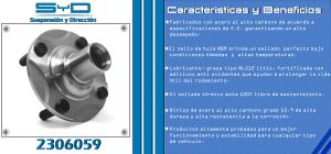 MAZA PARA RUEDA CHRYSLER-DODGE-HYUNDAI ATTITUDE 2306059-SYD