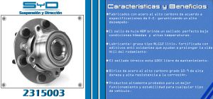 MAZA PARA RUEDA MITSUBISHI L200 2315003-SYD