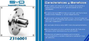 MAZA PARA RUEDA NISSAN APRIO 2316001-SYD