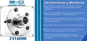 MAZA PARA RUEDA NISSAN ALTIMA 2316008-SYD