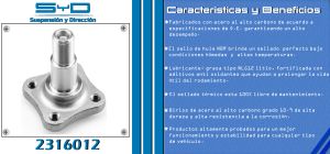 MAZA PARA RUEDA NISSAN PLATINA 2316012-SYD