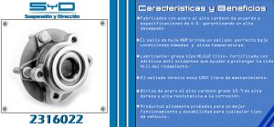 MAZA PARA RUEDA NISSAN JUKE 2316022-SYD