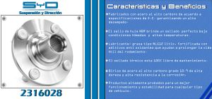 MAZA PARA RUEDA NISSAN MARCH 2316028-SYD