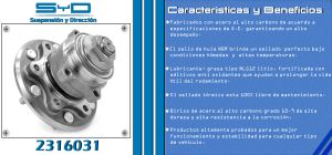 MAZA PARA RUEDA NISSAN URVAN 2316031-SYD