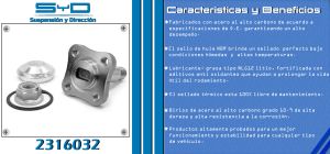 MAZA PARA RUEDA NISSAN MARCH 2316032-SYD