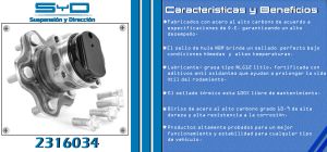 MAZA PARA RUEDA NISSAN ROGUE 2316034-SYD