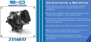 MAZA PARA RUEDA NISSAN X-TRAIL 2316037-SYD