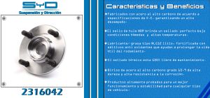 MAZA PARA RUEDA 2316042-SYD