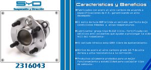 MAZA PARA RUEDA 2316043-SYD