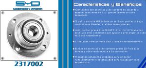 MAZA PARA RUEDA PEUGEOT 307 2317002-SYD