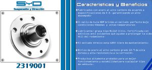 MAZA PARA RUEDA RENAULT KANGOO 2319001-SYD