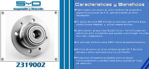 MAZA PARA RUEDA RENAULT KANGOO 2319002-SYD