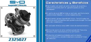 MAZA PARA RUEDA TOYOTA SIENNA 2325027-SYD