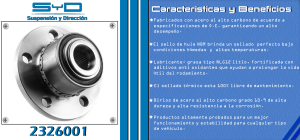 MAZA PARA RUEDA AUDI A1 2326001-SYD