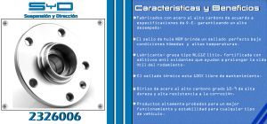 MAZA PARA RUEDA AUDI A3 2326006-SYD