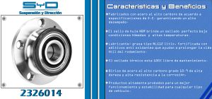 MAZA PARA RUEDA VOLKSWAGEN VENTO 2326014-SYD