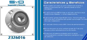 MAZA PARA RUEDA VOLKSWAGEN GOL 2326016-SYD