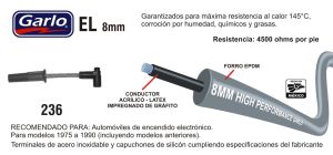 CABLES PARA BUJIA CHEVROLET-GMC-BUICK-CADILLAC CAMARO 236-EL-GAR