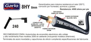 CABLES PARA BUJIA FORD-LINCOLN-MERCURY COURIER 240-8HY-GAR