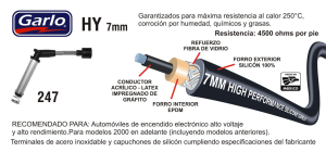 CABLES PARA BUJIA CHEVROLET-GMC-BUICK-CADILLAC LUV ( MEXICO ) 247-HY-GAR