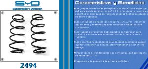 RESORTE PARA SUSPENSION CHEVROLET-GMC-BUICK-CADILLAC ASTRA 2494-SYD