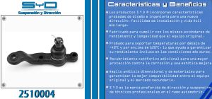 ROTULA DE SUSPENSION TOYOTA TACOMA 2510004-SYD