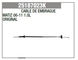 CHICOTE PARA CLUTCH PONTIAC MATIZ G2 25187023K-ASIA