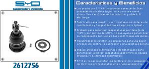 ROTULA DE SUSPENSION CHEVROLET-GMC-BUICK-CADILLAC AVALANCHE 2612756-SYD