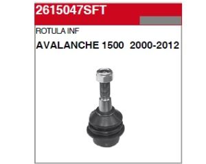 ROTULA DE SUSPENSION CHEVROLET-GMC-BUICK-CADILLAC AVALANCHE 2615047SFT-ASIA