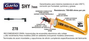 CABLES PARA BUJIA CHRYSLER-DODGE-HYUNDAI DAKOTA 278-SHY-GAR