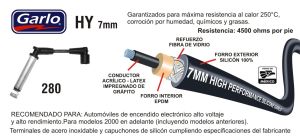 CABLES PARA BUJIA CHEVROLET-GMC-BUICK-CADILLAC CORSA 280-HY-GAR