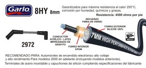 CABLES PARA BUJIA FORD-LINCOLN-MERCURY BRONCO 2972-8HY-GAR