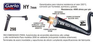 CABLES PARA BUJIA CHEVROLET-GMC-BUICK-CADILLAC BEAT 298-HY-GAR