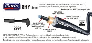 CABLES PARA BUJIA FORD-LINCOLN-MERCURY RANGER 2991-8HY-GAR