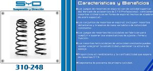 RESORTE PARA SUSPENSION VOLKSWAGEN GOLF 310-248-SYD