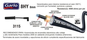 CABLES PARA BUJIA CHEVROLET-GMC-BUICK-CADILLAC BERETTA 3115-8HY-GAR