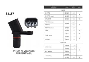 SENSOR DE VELOCIDAD (VSS) FORD-LINCOLN-MERCURY EDGE 31157