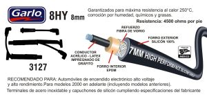 CABLES PARA BUJIA CHEVROLET-GMC-BUICK-CADILLAC LUMINA 3127-8HY-GAR
