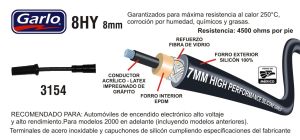CABLES PARA BUJIA CHEVROLET-GMC-BUICK-CADILLAC SIERRA 3154-8HY-GAR