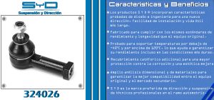 TERMINAL DE DIRECCION CHEVROLET-GMC-BUICK-CADILLAC CHEVY 324026-SYD