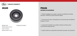 POLEA CHEVROLET-GMC-BUICK-CADILLAC CADILLAC ESCALADE 36169