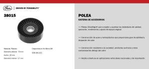 POLEA CHEVROLET-GMC-BUICK-CADILLAC AVEO 38015