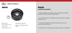 POLEA CHEVROLET-GMC-BUICK-CADILLAC EQUINOX 38043