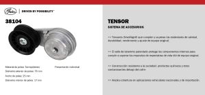 TENSOR DE BANDA CHEVROLET-GMC-BUICK-CADILLAC EQUINOX 38104